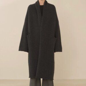 Lauren Manoogian Long Shawl Cardigan in Black
